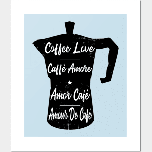 Coffee Love Distressed Posters and Art